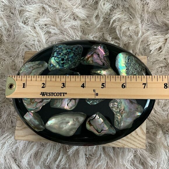 Vintage Abalone And Lucite Shell Trivet Hotplate Made By Wondermold Ind. - Picture 14 of 17